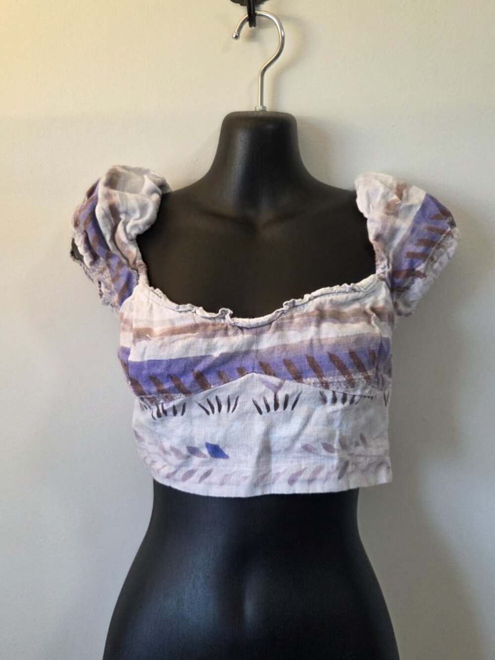 Aritzia Wilfred Wanderer Linen Crop Top